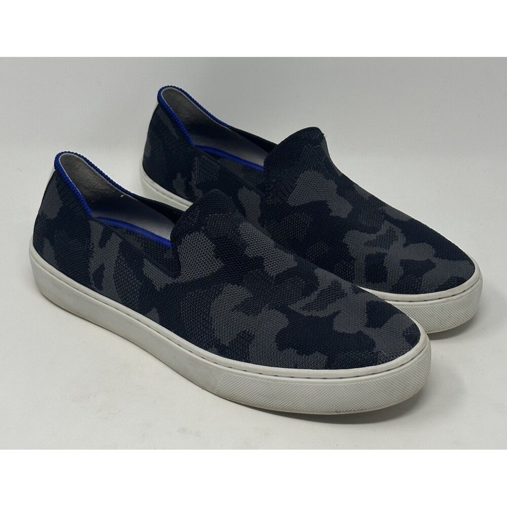 Rothy's The Original Slip On Sneaker Women’s 9 Camo Black Gray Knit Comfort